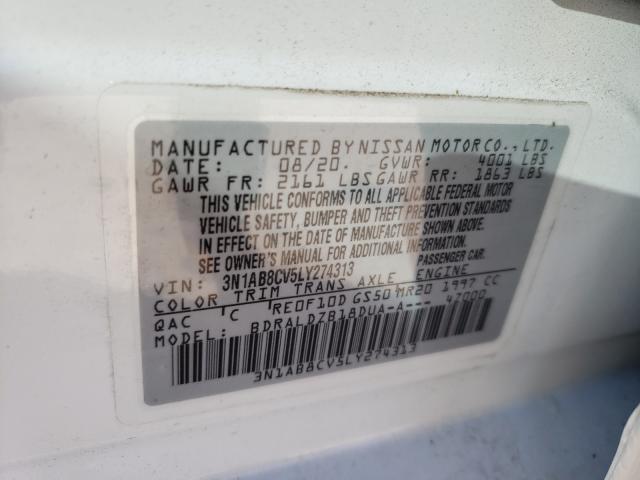 2020 NISSAN SENTRA SV 3N1AB8CV5LY274313