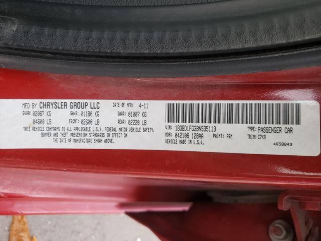 2011 DODGE AVENGER MA 1B3BD1FG3BN535113