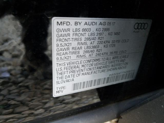 2017 AUDI Q7 PRESTIG WA1VAAF77HD057212