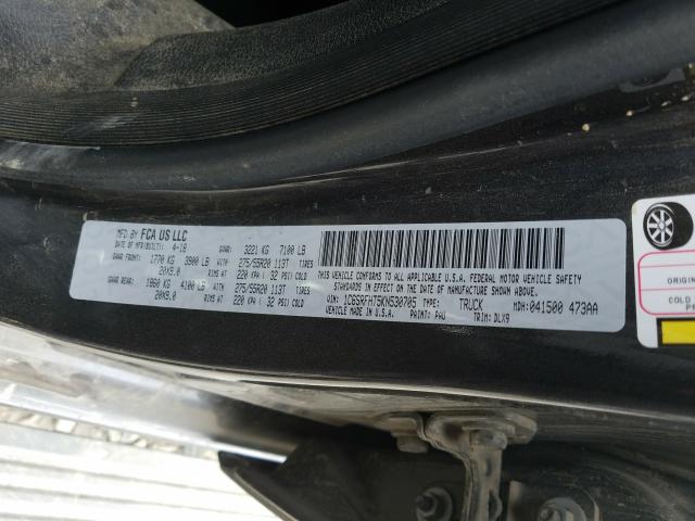 2019 RAM 1500 LIMIT 1C6SRFHT5KN530705