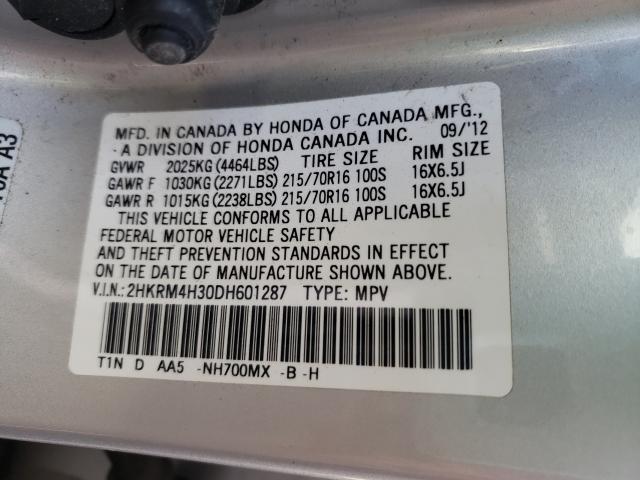 2013 HONDA CR-V LX 2HKRM4H30DH601287