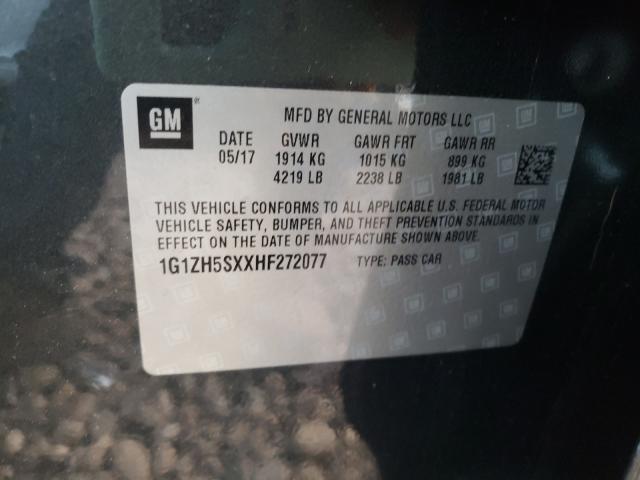 2017 CHEVROLET MALIBU PRE 1G1ZH5SXXHF272077