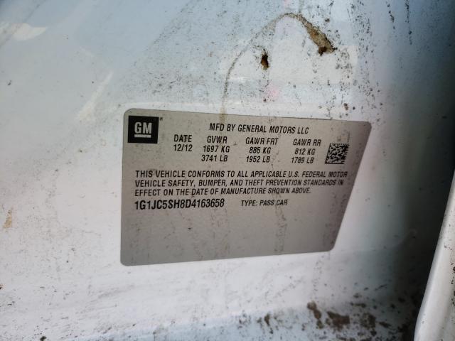 2013 CHEVROLET SONIC LT 1G1JC5SH8D4163658