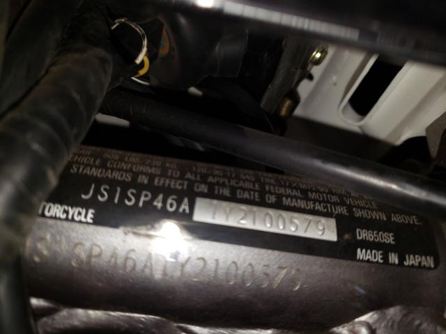 2000 SUZUKI DR650 SE JS1SP46A1Y2100579