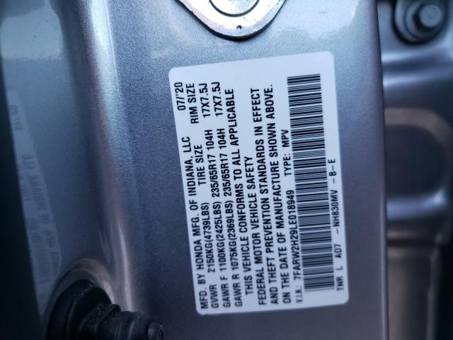 2020 HONDA CR-V LX 7FARW2H29LE018949