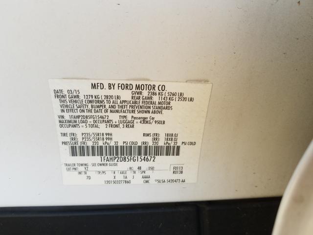 2015 FORD TAURUS SE 1FAHP2D85FG154672