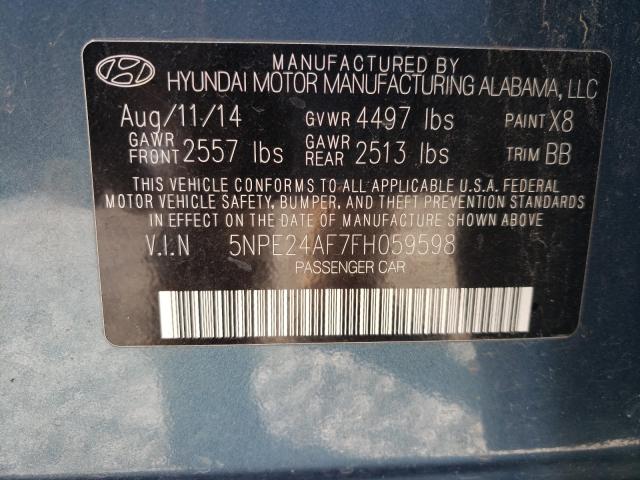 2015 HYUNDAI SONATA SE 5NPE24AF7FH059598