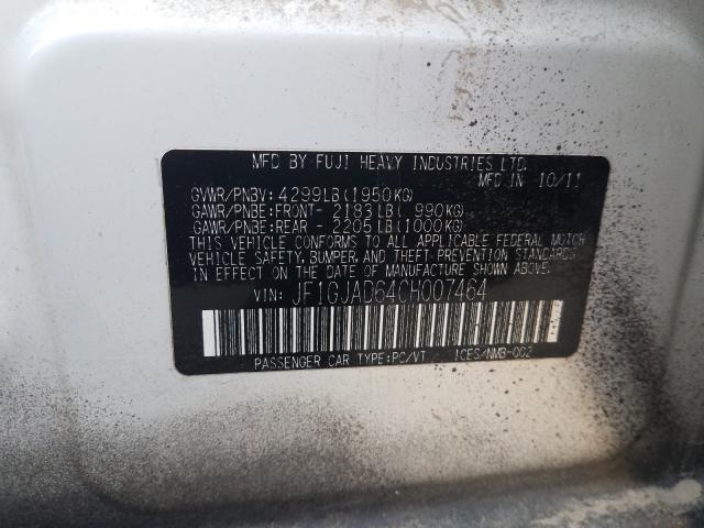 2012 SUBARU IMPREZA PR JF1GJAD64CH007464