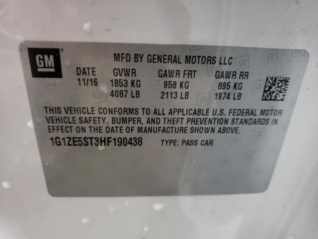 2017 CHEVROLET MALIBU LT 1G1ZE5ST3HF190438