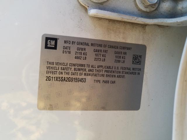 2016 CHEVROLET IMPALA LS 2G11X5SA2G9159453