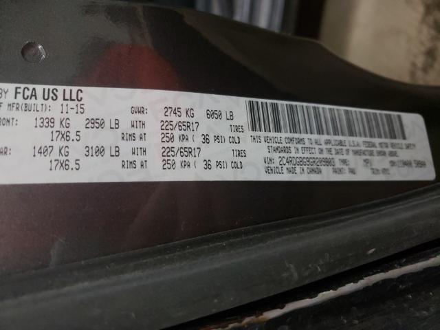 2016 DODGE GRAND CARA 2C4RDGBG9GR209803
