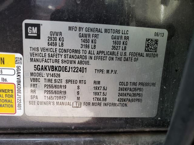 2014 BUICK ENCLAVE 5GAKVBKD0EJ122401