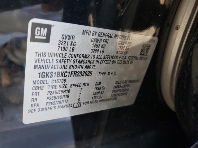 2015 GMC YUKON SLT 1GKS1BKC1FR232026