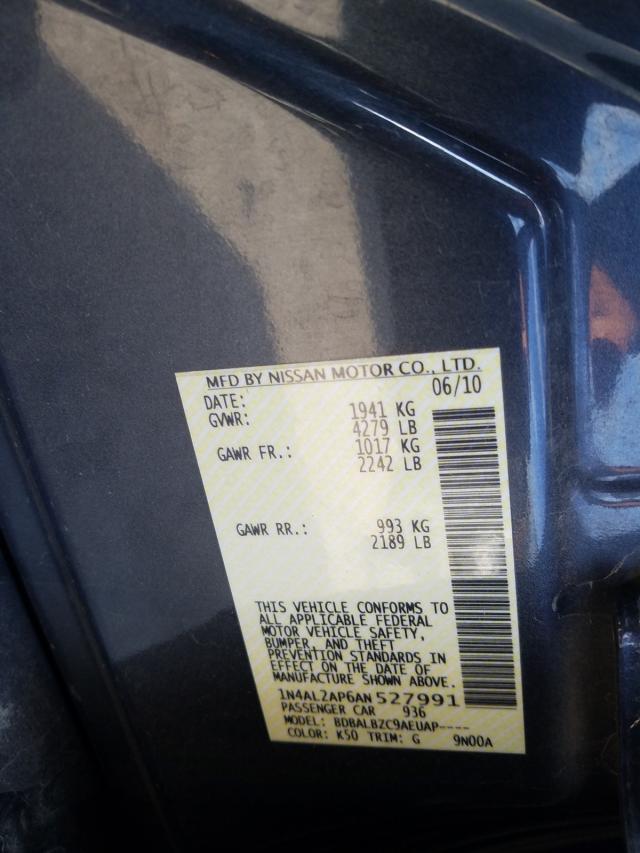 2010 NISSAN ALTIMA BAS 1N4AL2AP6AN527991