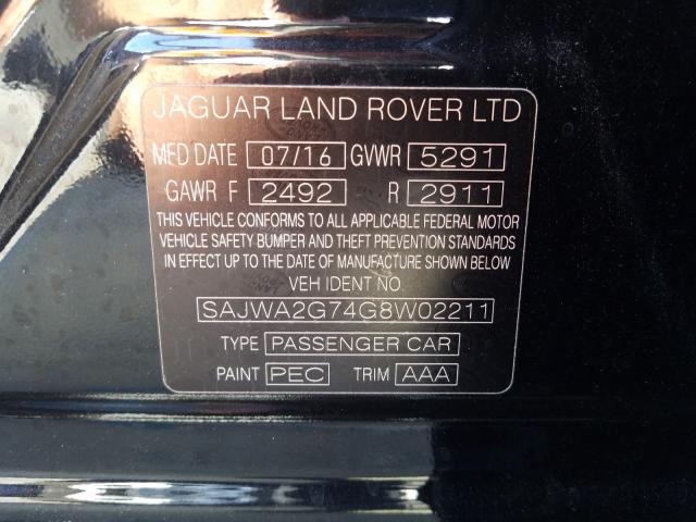 2016 JAGUAR XJL PORTFO SAJWA2G74G8W02211