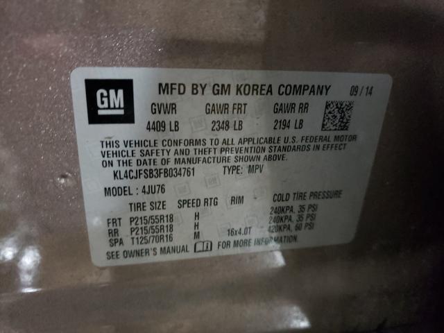 2015 BUICK ENCORE CON KL4CJFSB3FB034761