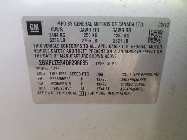 2013 GMC TERRAIN DE 2GKFLZE34D6296635