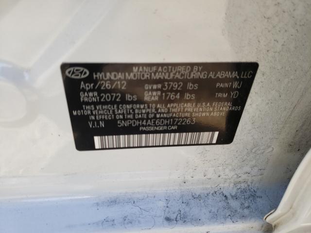 2013 HYUNDAI ELANTRA 5NPDH4AE6DH172263