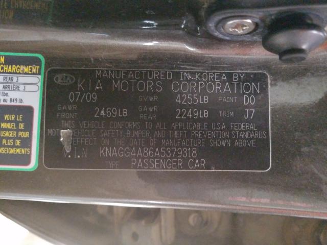 2010 KIA OPTIMA KNAGG4A86A5379318