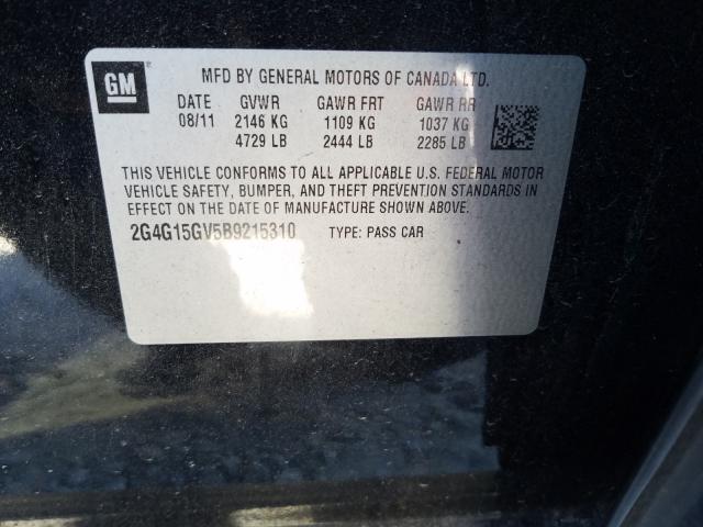 2011 BUICK REGAL CXL 2G4G15GV5B9215310
