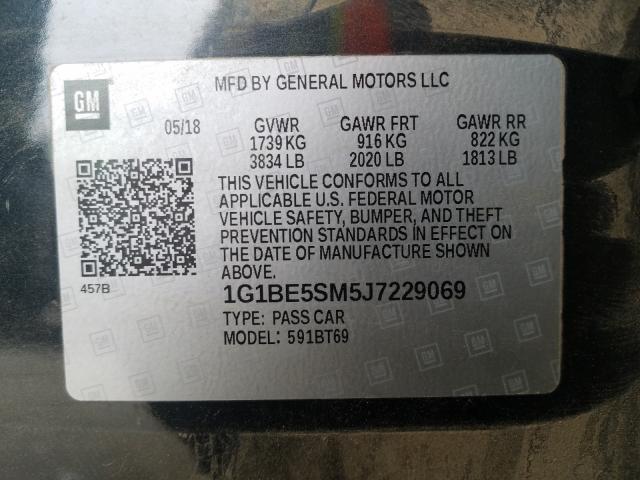 2018 CHEVROLET CRUZE LT - 1G1BE5SM5J7229069