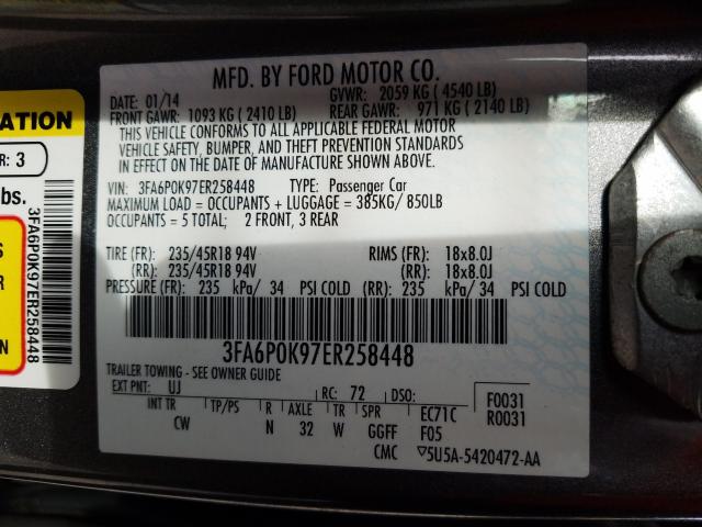 2014 FORD FUSION TIT - 3FA6P0K97ER258448