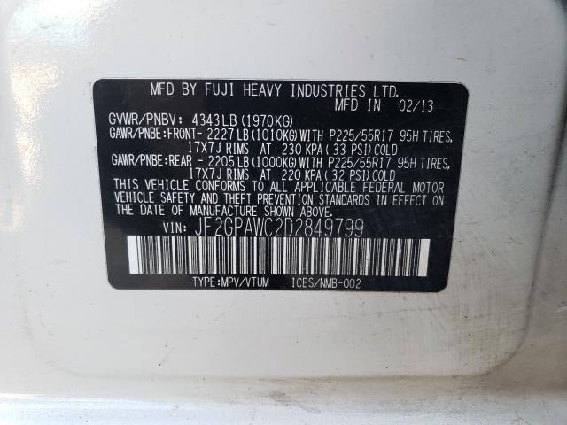 2013 SUBARU XV CROSSTR JF2GPAWC2D2849799