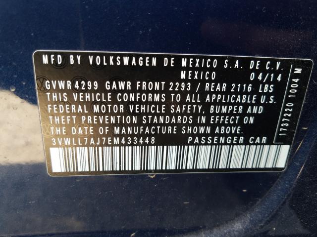 2014 VOLKSWAGEN JETTA TDI 3VWLL7AJ7EM433448