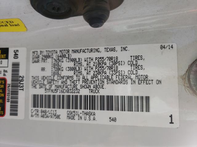 2014 TOYOTA TUNDRA SR 5TFNU5F16EX032232