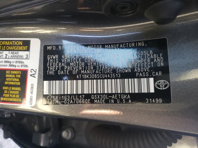 2012 TOYOTA AVALON BAS 4T1BK3DB5CU443513