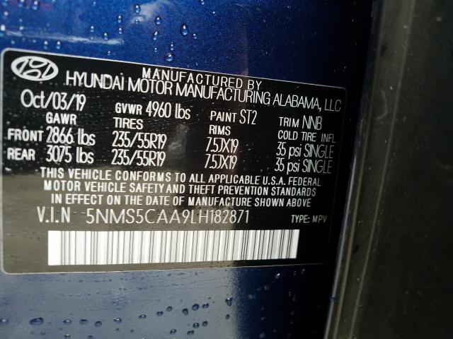 2020 HYUNDAI SANTA FE L 5NMS5CAA9LH182871