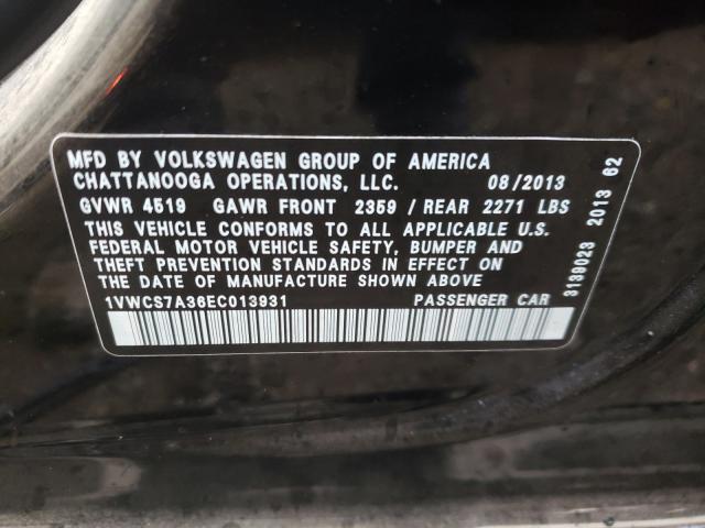 2014 VOLKSWAGEN PASSAT SEL 1VWCS7A36EC013931