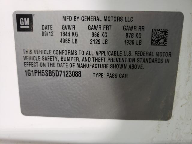 2013 CHEVROLET CRUZE ECO 1G1PH5SB5D7123088