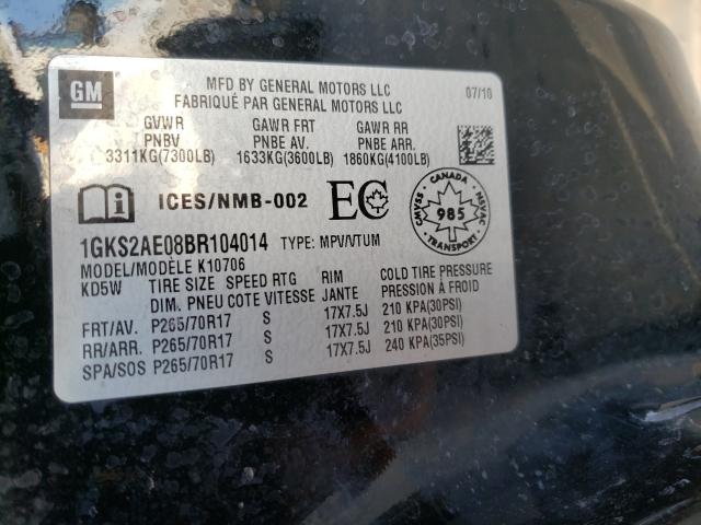 2011 GMC YUKON SLE 1GKS2AE08BR104014