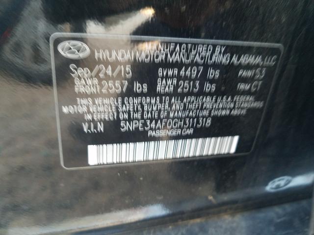 2016 HYUNDAI SONATA SPO 5NPE34AF0GH311318