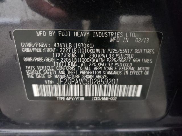 2013 SUBARU XV CROSSTR JF2GPAVC9D2859201