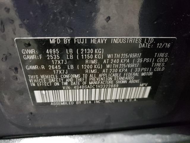 2017 SUBARU OUTBACK 2. 4S4BSADC1H3322889