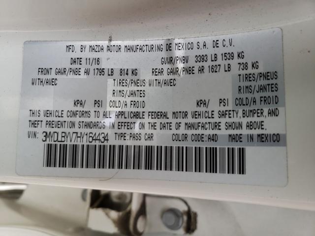 2017 TOYOTA YARIS IA 3MYDLBYV7HY164434