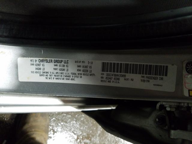 2010 DODGE AVENGER SX 1B3CC4FB6AN193099