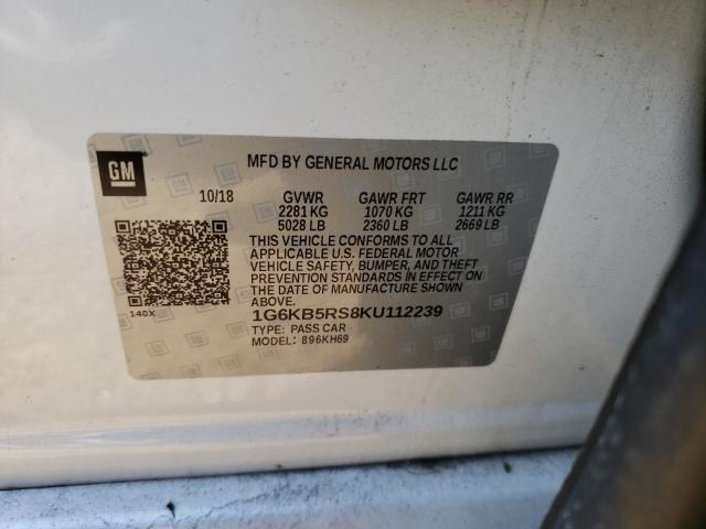 2019 CADILLAC CT6 LUXURY 1G6KB5RS8KU112239