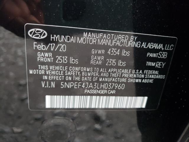 2020 HYUNDAI SONATA SEL 5NPEF4JA3LH037960