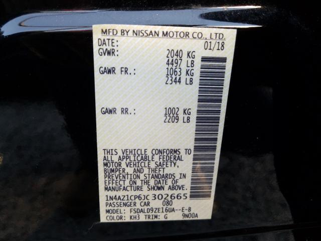 2018 NISSAN LEAF S 1N4AZ1CP6JC302665