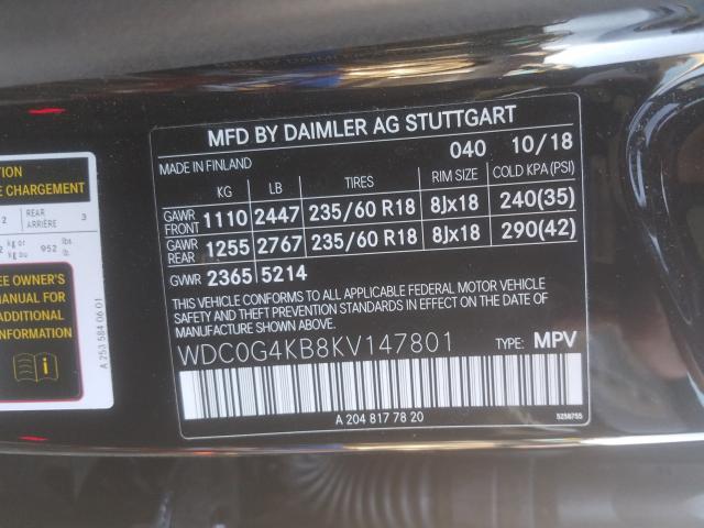 2019 MERCEDES-BENZ GLC 300 4M WDC0G4KB8KV147801