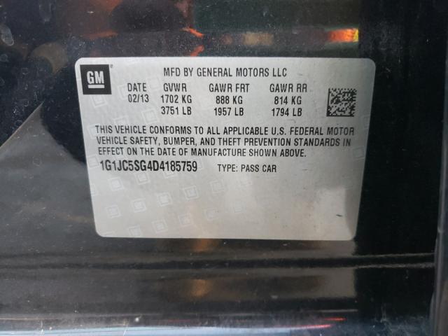 2013 CHEVROLET SONIC LT 1G1JC5SG4D4185759