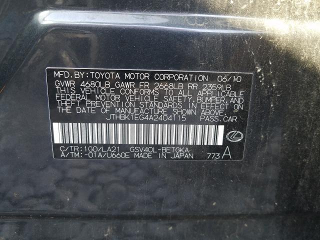 2010 LEXUS ES 350 JTHBK1EG4A2404115