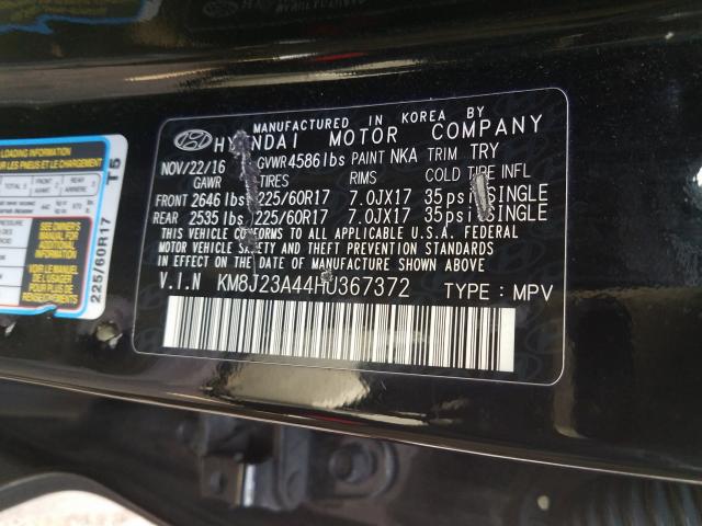 2017 HYUNDAI TUCSON SE KM8J23A44HU367372