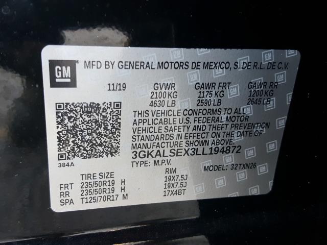 2020 GMC TERRAIN DE 3GKALSEX3LL194872