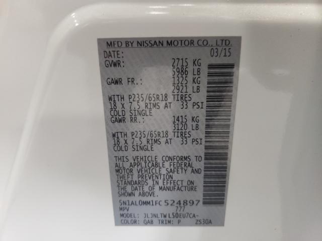2015 INFINITI QX60 5N1AL0MM1FC524897