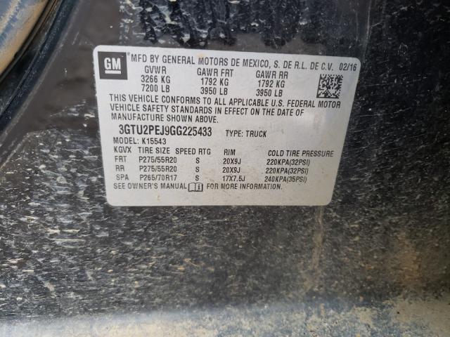 2016 GMC SIERRA K15 3GTU2PEJ9GG225433