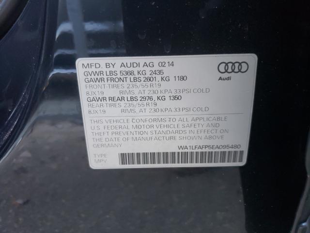 2014 AUDI Q5 PREMIUM WA1LFAFP5EA095480